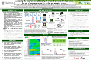 Assessing the mechanisms of toxicity of oil sands process affected... by use of a genome wide live cell array reporter...