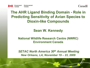 The AHR Ligand Binding Domain - Role in Dioxin-like Compounds