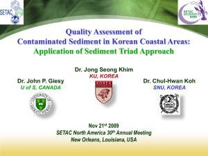 Quality Assessment of Contaminated Sediment in Korean Coastal Areas: