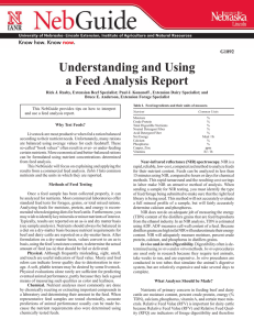 Understanding and Using a Feed Analysis Report Know how. Know .