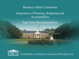 Business Affairs Committee  Integration of Planning, Budgeting and Accountability