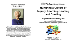 Nurturing a Culture of Inquiry: Learning, Leading and Creating