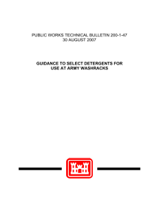 PUBLIC WORKS TECHNICAL BULLETIN 200-1-47 30 AUGUST 2007 USE AT ARMY WASHRACKS