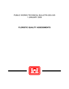 PUBLIC WORKS TECHNICAL BULLETIN 200-2-65 1 JANUARY 2009 FLORISTIC QUALITY ASSESSMENTS