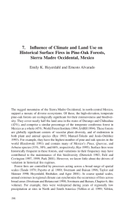 7. Inﬂuence of Climate and Land Use on Sierra Madre Occidental, Mexico
