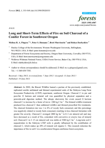 forests Long and Short-Term Effects of Fire on Soil Charcoal of... Conifer Forest in Southwest Oregon