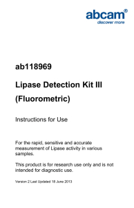 ab118969 Lipase Detection Kit III (Fluorometric) Instructions for Use