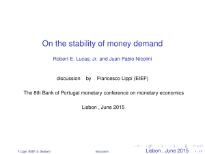 On the stability of money demand