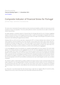 Composite Indicator of Financial Stress for Portugal  Executive summary