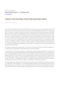 CREDIT RATIONING FOR PORTUGUESE SMES  Executive summary