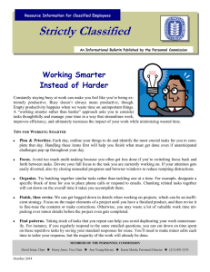 Strictly Classified  Working Smarter Instead of Harder