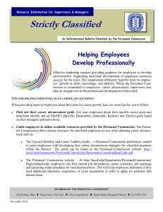 Strictly Classified  Helping Employees Develop Professionally