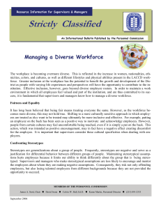Strictly  Classified  Managing a Diverse Workforce