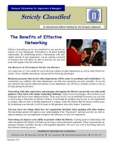 Strictly Classified  The Benefits of Effective Networking