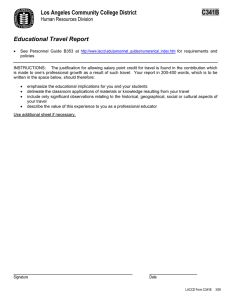 C341B Los Angeles Community College District  Educational Travel Report