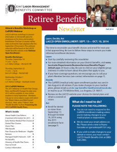 Retiree Benefits  Newsletter