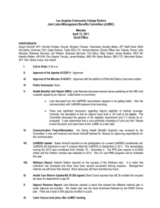 Los Angeles Community College District Joint Labor/Management Benefits Committee (JLMBC) Minutes
