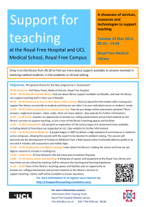Support for teaching at the Royal Free Hospital and UCL