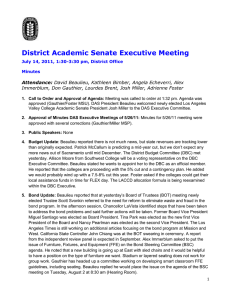 District Academic Senate Executive Meeting Attendance: