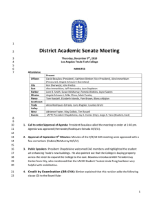 District Academic Senate Meeting  1 2