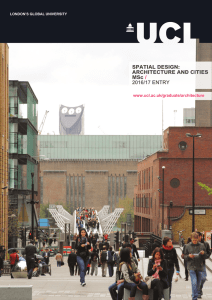SPATIAL DESIGN: ARCHITECTURE AND CITIES MSc /