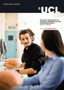 APPLIED RESEARCH IN HUMAN COMMUNICATION DISORDERS MRes /