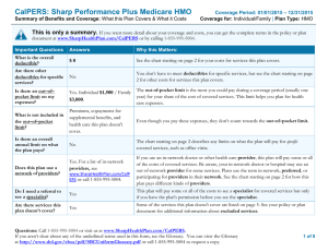 CalPERS: Sharp Performance Plus Medicare HMO