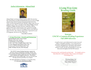 A Long Way Gone Reading Guide Author Information ‐ Ishmael Beah
