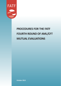 PROCEDURES FOR THE FATF FOURTH ROUND OF AML/CFT MUTUAL EVALUATIONS October 2013