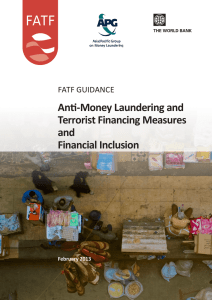 Anti-Money Laundering and Terrorist Financing Measures and Financial Inclusion