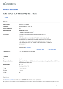 Anti-PDGF AA antibody ab172041 Product datasheet 1 Image