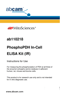 ab110218 PhosphoPDH In-Cell ELISA Kit (IR) Instructions for Use