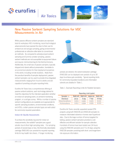 New Passive Sorbent Sampling Solutions for VOC Measurements in Air