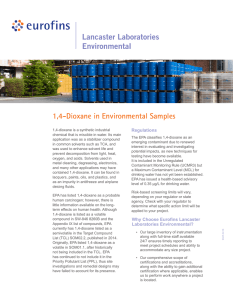 1,4-Dioxane in Environmental Samples Regulations