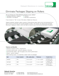 Eliminate Packages Slipping on Rollers Habasit–Solutions in motion