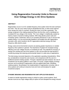 Using Regenerative Converter Units to Recover