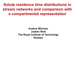 Solute residence time distributions in stream networks and comparison with