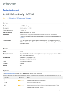 Anti-PHD3 antibody ab30782 Product datasheet 3 Abreviews 4 Images