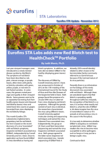 Eurofins STA Labs adds new Red Blotch test to HealthCheck Portfolio TM