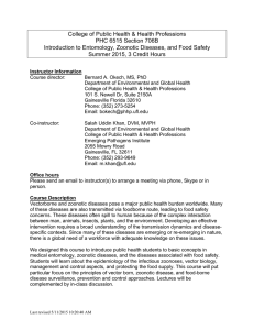 College of Public Health &amp; Health Professions PHC 6515 Section 706B