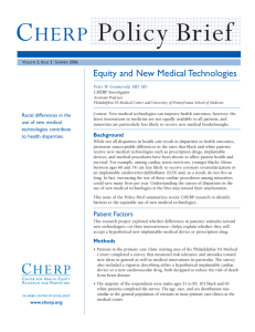 C Policy Brief HERP Equity and New Medical Technologies