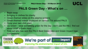UCL What’s on … PALS Green Day -