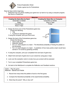 Product Explanation Sheet Create a game box for Puhenehene