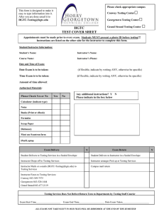 HGTC TEST COVER SHEET