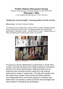 Public History Discussion Group Saturday 7 May