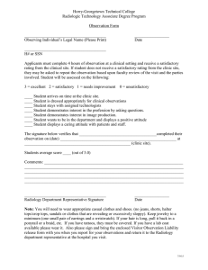 Horry-Georgetown Technical College Radiologic Technology Associate Degree Program  Observation Form