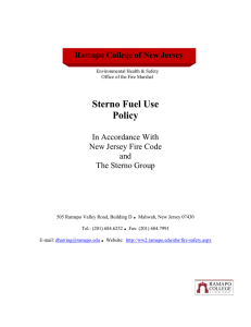 Sterno Fuel Use Policy .