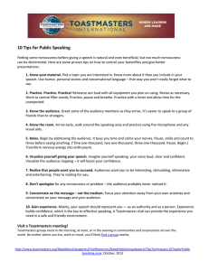 10 Tips for Public Speaking