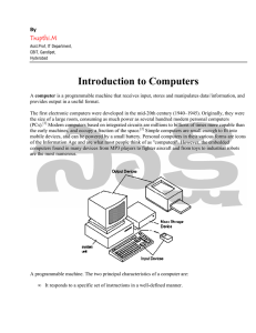 Introduction to Computers Trupthi.M By