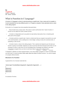 What is Function in C Language? www.sakshieducation.com Trupthi.M